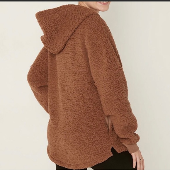 Victoria’s Secret PINK PLUSH FLEECE PULLOVER Brown Size L - Picture 2 of 10